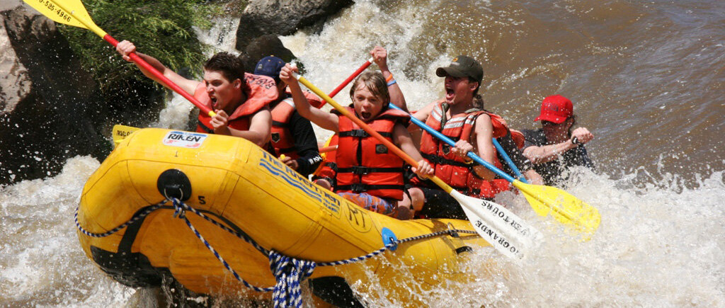 white water rafting group